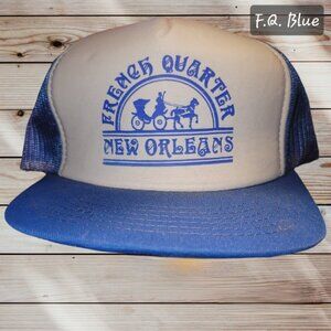 Vintage NEW ORLEANS French Quarter Mesh Trucker Hat Snapback Cap